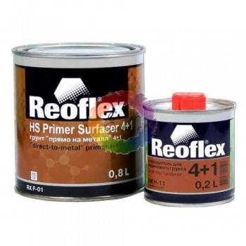 Акриловий грунт для авто Reoflex 4+1, 0,8 л + 0,2 затвер., червоний